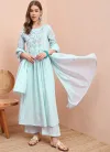 Blue Colour Mul Cotton Kurti With Bottom Dupatta OPH-KS26S30051